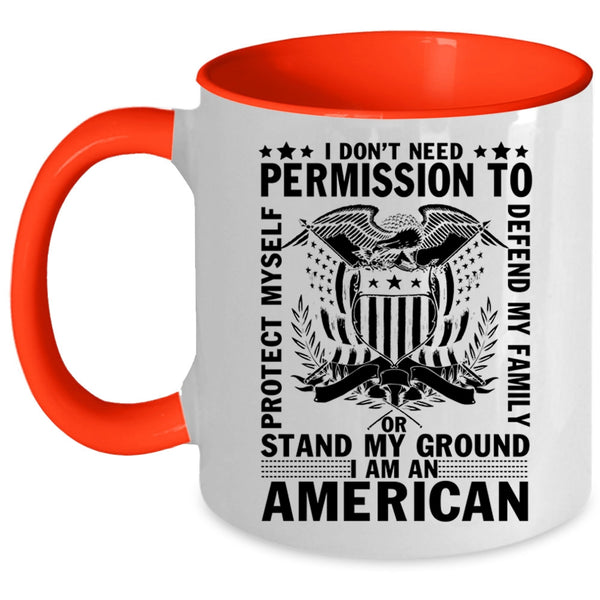 American Flag Coffee Mug, I Am An American Accent Mug
