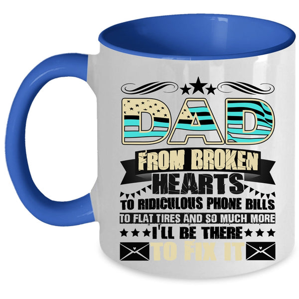 Awesome Father Coffee Mug, Dad From Broken Hearts Accent Mug
