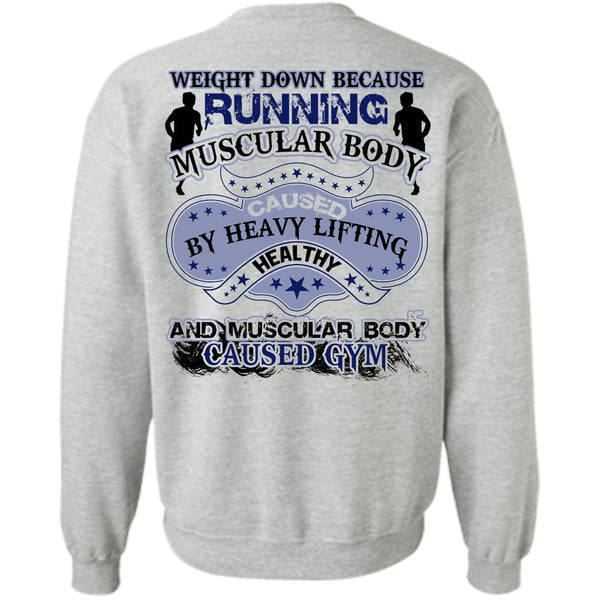 I Love Running T Shirt, Running Muscular Body Sweatshirt