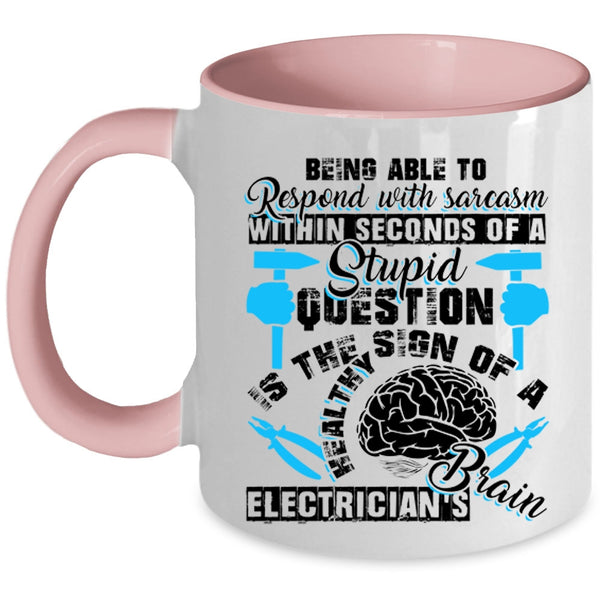 Funny Electricians Coffee Mug, Electrician'S Brain Accent Mug