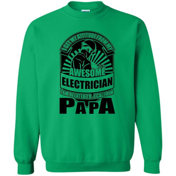 Coolest Electrician Papa T Shirt, Awesome Electrician Sweatshirt