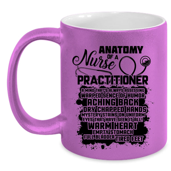 Awesome Nurses Coffee Mug, Anatomy Of A Nurse Practitioner Accent Mug