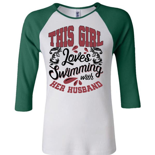This Girl Loves Swimming With Her Husband T Shirt, I Love Swimming T Shirt, Awesome T-Shirts