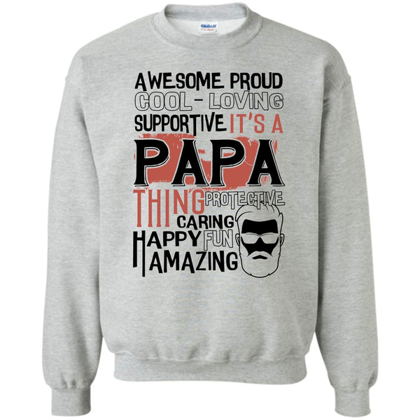 Coolest Papa Ever T Shirt, Awesome Proud Sweatshirt