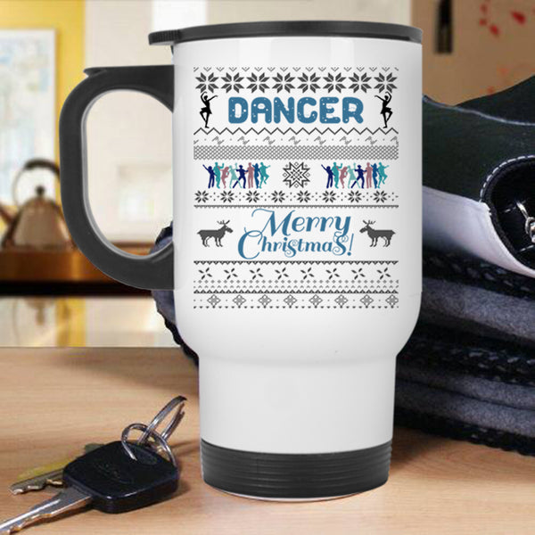 Merry Christmas Travel Mug, Cute Dancer Mug