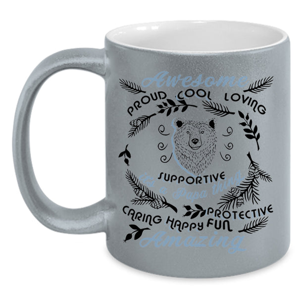 Awesome Amazing Dad Coffee Mug, It's A Papa Thing Accent Mug