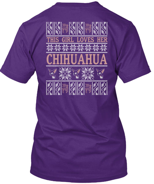 This Girl Loves Her Chihuahua T Shirt, This Girl Loves Christmas T Shirt