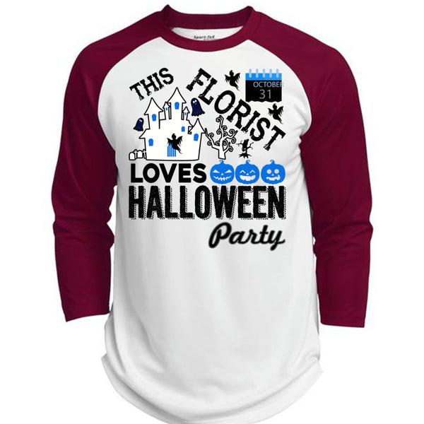 This Florist Loves Halloween Party T Shirt, Being A Florist T Shirt, Awesome T-Shirts  (Polyester Game Baseball Jersey)