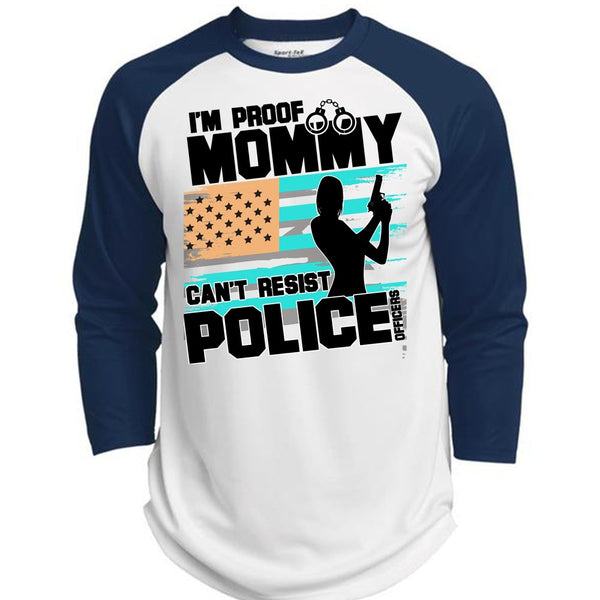 Mommy Can't Resist Police Officers T Shirt, I Love Police T Shirt, Awesome T-Shirts  (Polyester Game Baseball Jersey)