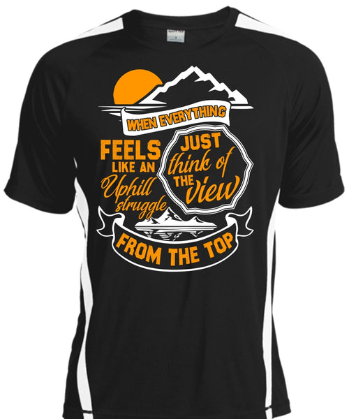 A black t-shirt with the shopify logo