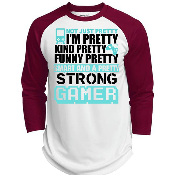 Pretty Strong Gamer T Shirt, I Love Gaming T Shirt, Awesome T-Shirts  (Polyester Game Baseball Jersey)