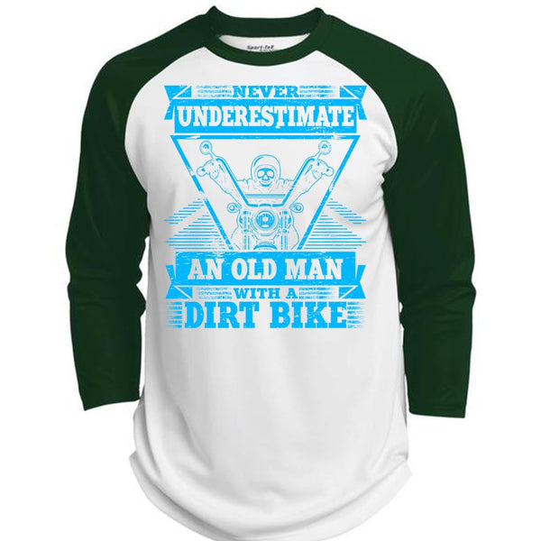 Old Man With A Dirt Bike T Shirt, I Love Biking T Shirt, Awesome T-Shirts  (Polyester Game Baseball Jersey)