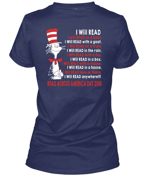The Cat in the Hat T Shirt, I Will Read With A Mouse T Shirt, I Will Read In A House T Shirt