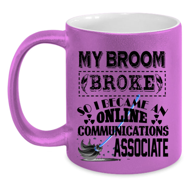 Cute Coffee Mug, I Became An Online Communications Associate Accent Mug