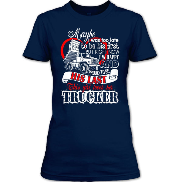 This Girls Loves Her Trucker T Shirt, Coolest Trucker T Shirt