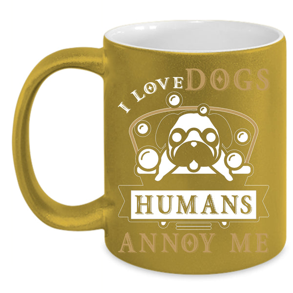 I Love Dogs Coffee Mug, Cool Gift For Dog Lovers Coffee Cup
