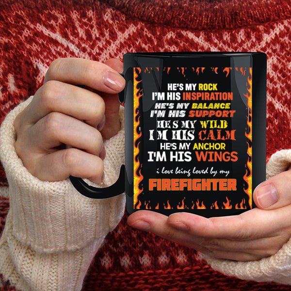 I Love Being Loved By My Firefighter Coffee Mug, Cool Coffee Cup