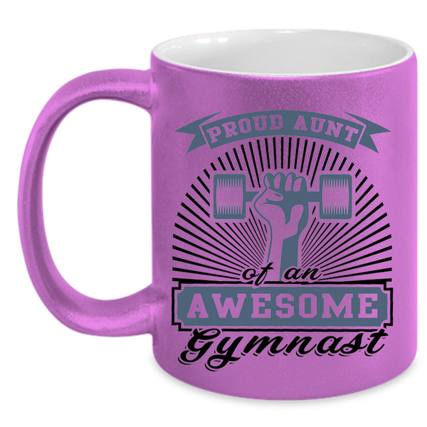 Awesome Gymnast Coffee Mug, Proud Aunt Of An Awesome Gymnast Accent Mug