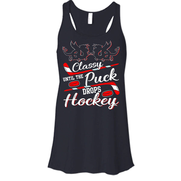 Classy Until The Puck Drops Hockey T Shirt, Merry Christmas T Shirt, Cool T Shirt