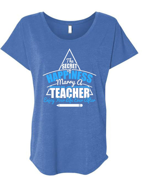 Marry A Teacher T Shirt, Being A Teacher T Shirt, Cool Shirt (Ladies' Triblend Dolman Sleeve)
