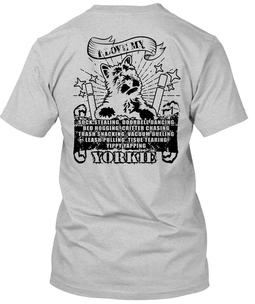 I Love My Yorkie T Shirt, I Love My Dogs T Shirt