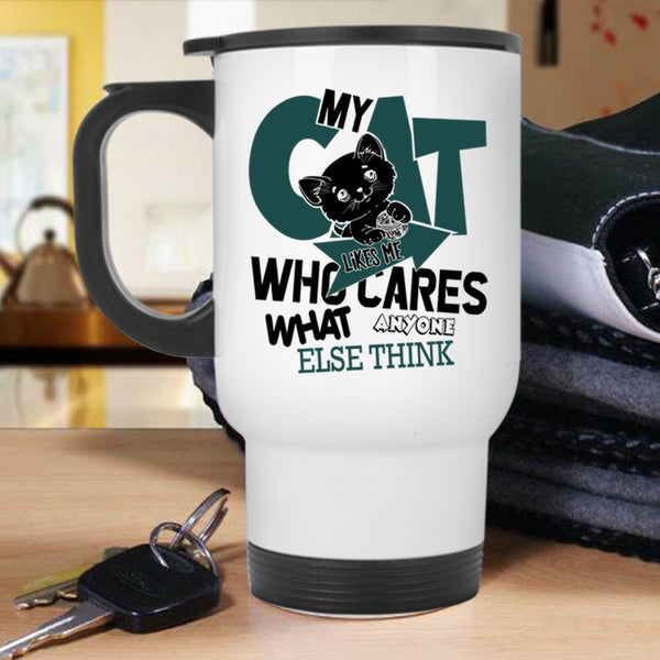 Lovely Cats Travel Mug, My Cat Like Me Mug