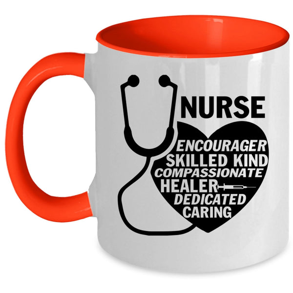 Cute Nurses Coffee Mug, Nurse Encourager Skilled Accent Mug