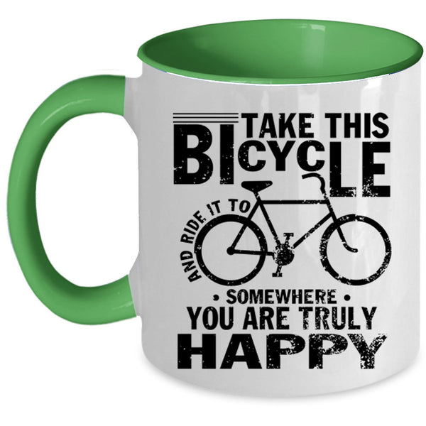 Ride It To Somewhere Coffee Mug, Take This Bicycle Accent Mug