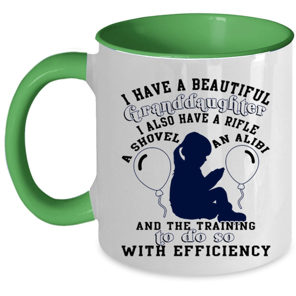 Cute Grandparent Coffee Mug, I Have A Beautiful Granddaughter Accent Mug