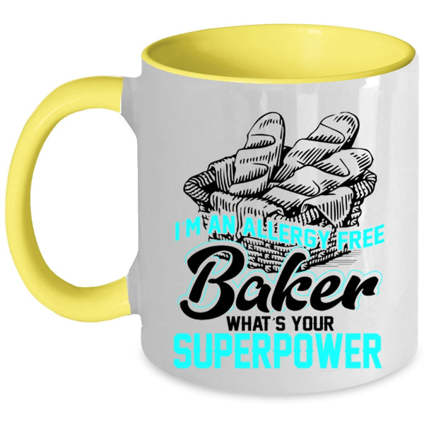 Funny Gift For Bakers Coffee Mug, I'm An Allergy Free Baker Accent Mug