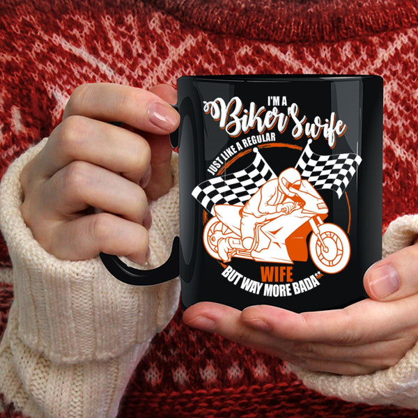 I'm A Biker's Wife Coffee Mug, Cool Gift For Biker's Wife Coffee Cup