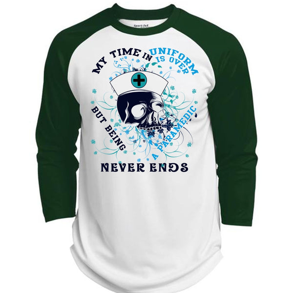 Being A Paramedic Never Ends T Shirt, I Love Paramedic T Shirt, Awesome T-Shirts  (Polyester Game Baseball Jersey)