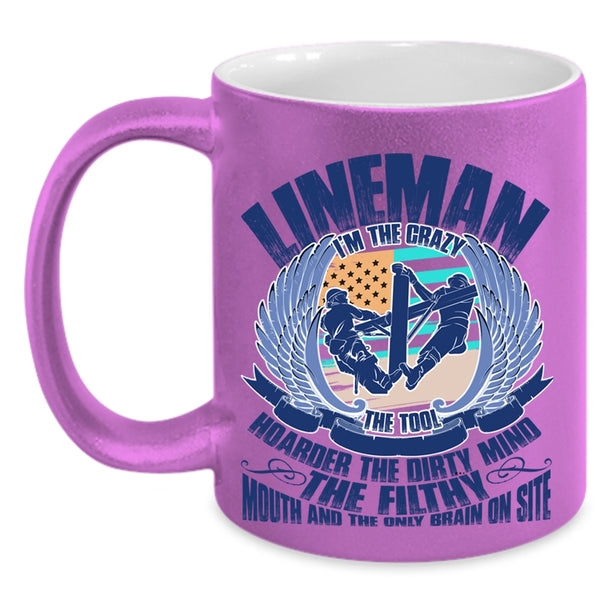 Awesome Gift For Linemans Coffee Mug, Lineman Accent Mug