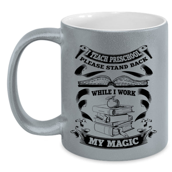 Awesome Preschool Teacher Coffee Mug, I Teach Preschool Accent Mug