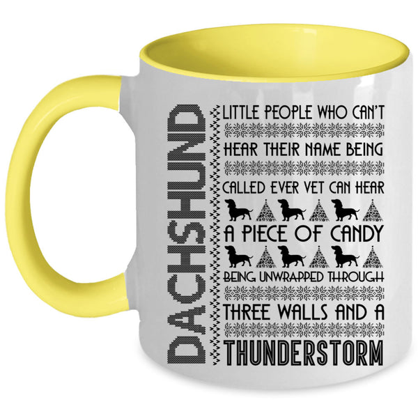 Christmas Gift For Dog Lover Coffee Mug, Dachshund Accent Mug