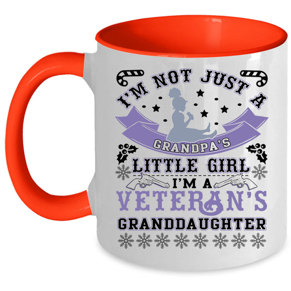 Cute Veteran Coffee Mug, I'm A Veteran's Granddaughter Accent Mug