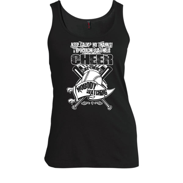I'd Much Rather Cheer T Shirt, I'm A Baseball Player Tank Top