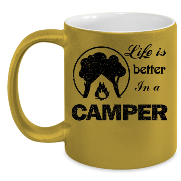 Awesome Camper Coffee Mug, Life Is Better In A Camper Accent Mug