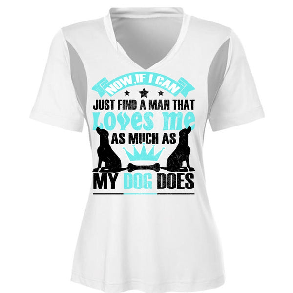 Loves Me As Much As My Dog Does T Shirt, I Love My Dog T Shirt, Awesome T-Shirts