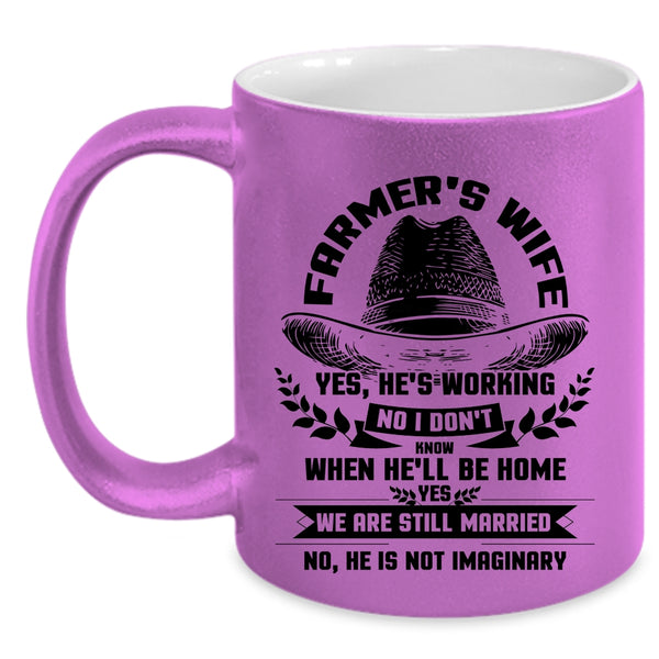 Beautiful Farmer's Wife Coffee Mug, Farmer's Wife Accent Mug