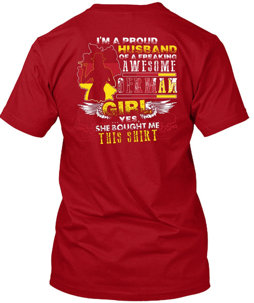 I'm A Proud Husband T Shirt, German Girl T Shirt