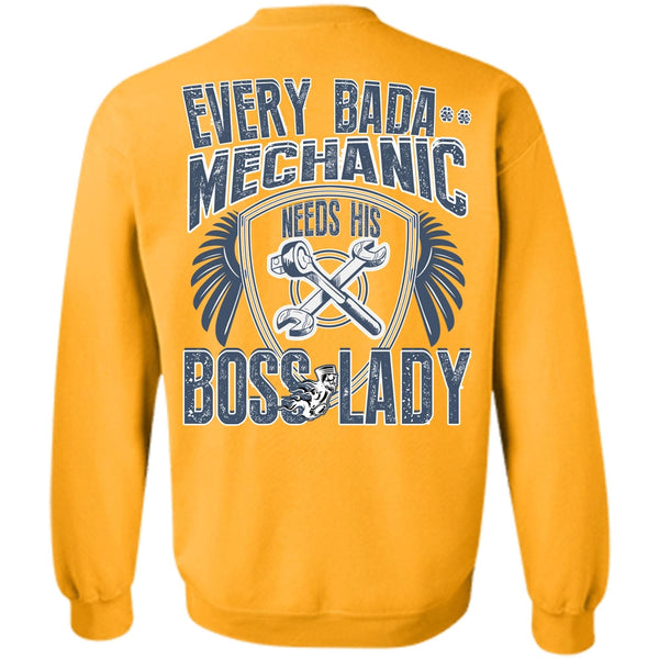 I Love Mechanic T Shirt, Mechanic Needs His Boss Lady Sweatshirt