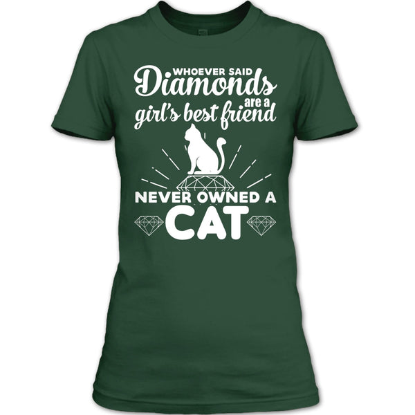 Girl's Best Friend Never Owned A Cat T Shirt, Cute Cat T Shirt