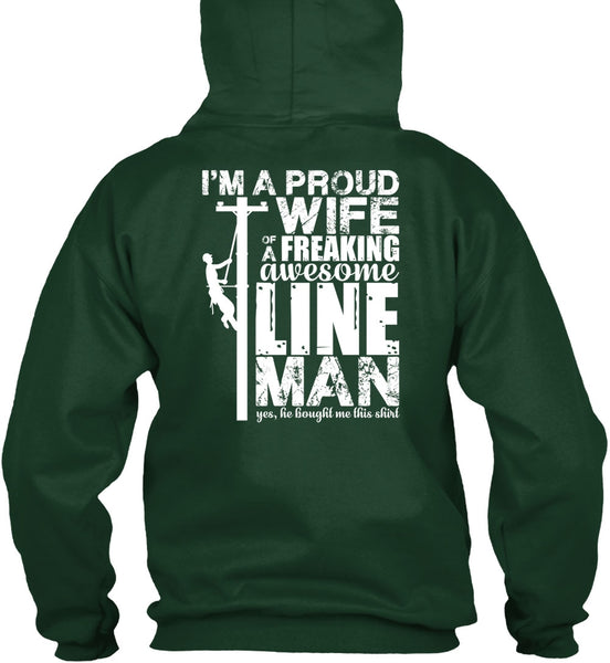 I'm A Proud Wife T Shirt, Awesome Lineman T Shirt