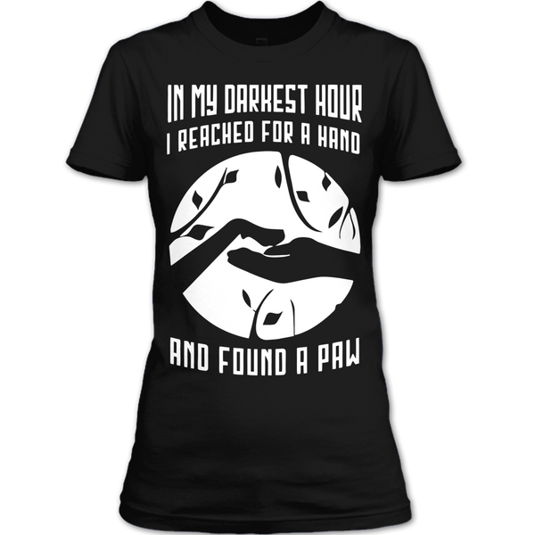 A black t-shirt with the shopify logo