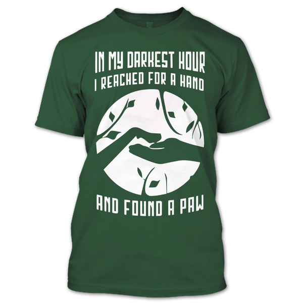 A black t-shirt with the shopify logo