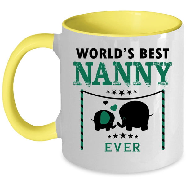 I Love My Nanny Coffee Mug, World's Best Nanny Ever Accent Mug