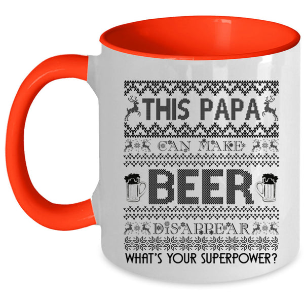 Cool Papa Coffee Mug, This Papa Can Make Beer Disappear Accent Mug