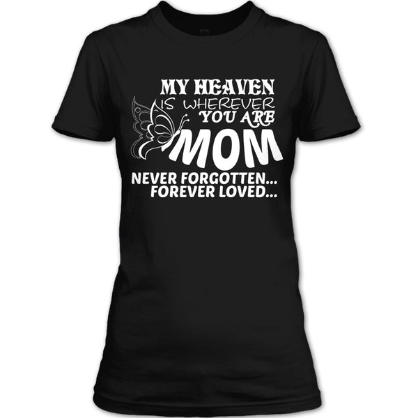 A black t-shirt with the shopify logo