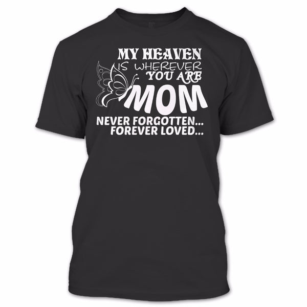 A black t-shirt with the shopify logo